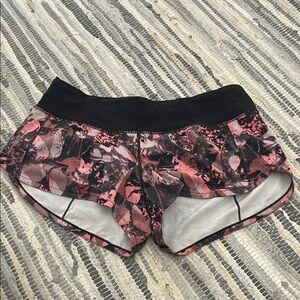 Lululemon Athletica Black and Pink Athletic Shorts